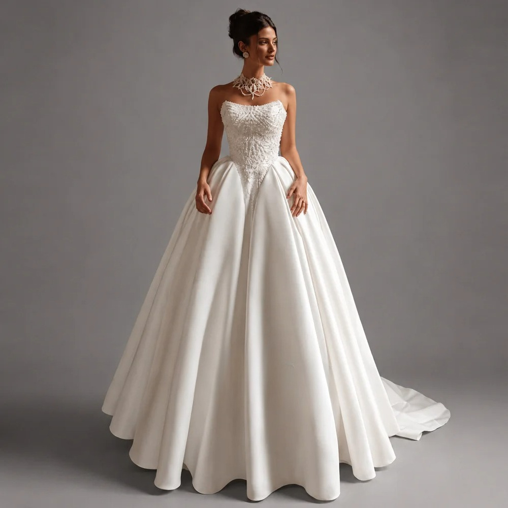 Embroidery Online Designs - Vestido de Novia Elegante Personalizado con