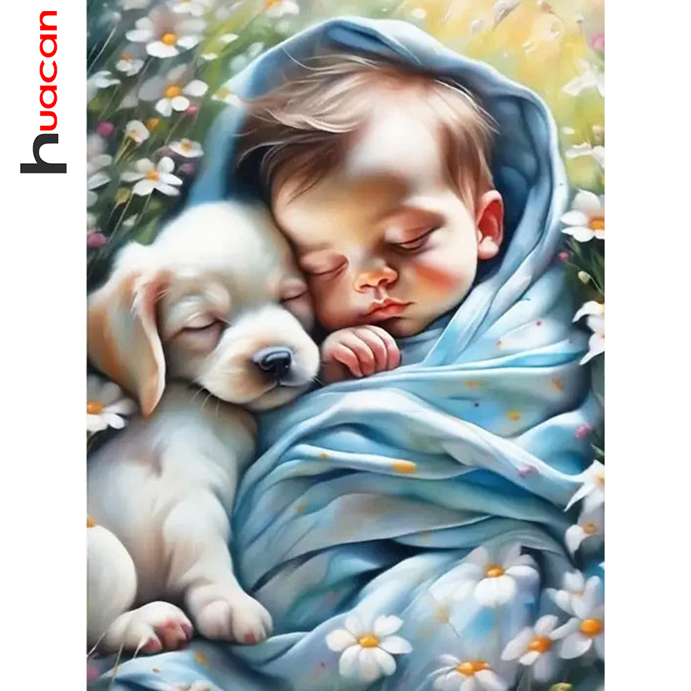 Embroidery Wall Art - Huacan-pintura de diamante 5D Diy 