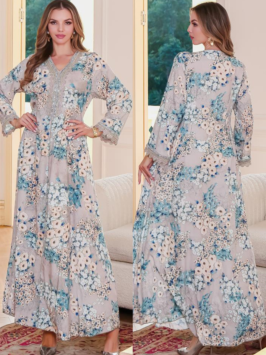 Mujeres musulmanas Dubai Abaya - Embroidery Kebaya reseña y precio