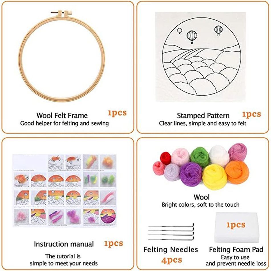 CHENISTORY-aguja de fieltro de - Embroidery Kit Set reseña y precio