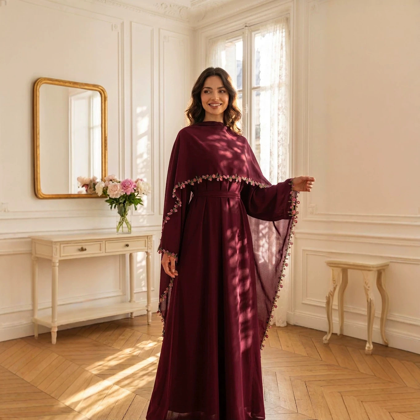 Elegantes Abayas Bordadas, Ves - Embroidery Kebaya reseña y precio