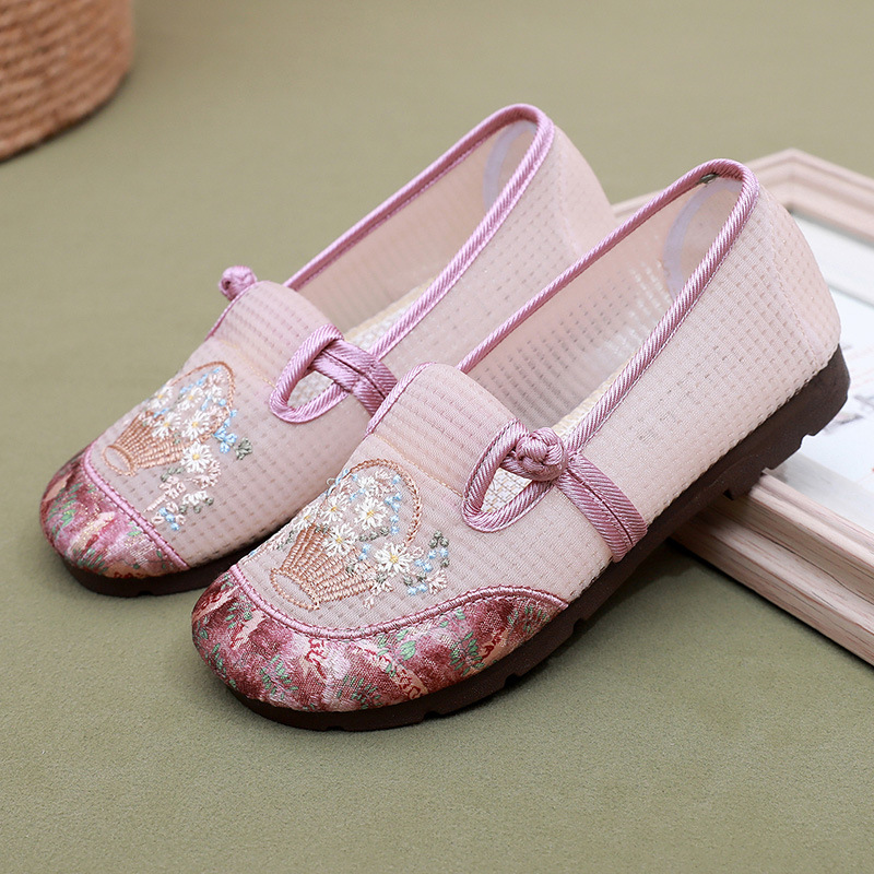 Zapatos de tela bordados trans - Embroidery Cotton reseña y precio