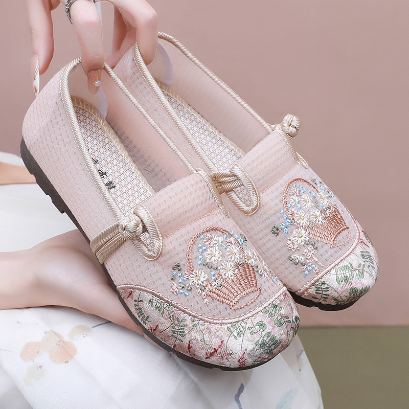 Zapatos de tela bordados trans - Embroidery Cotton reseña y precio