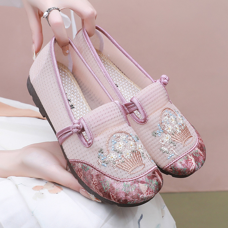 Zapatos de tela bordados trans - Embroidery Cotton reseña y precio