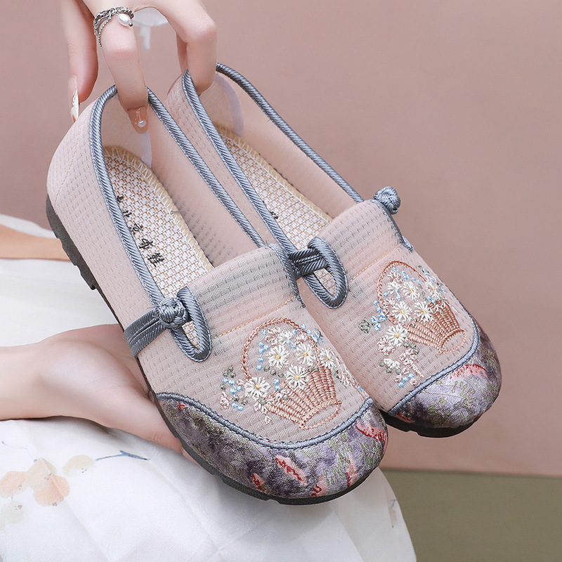Zapatos de tela bordados trans - Embroidery Cotton reseña y precio