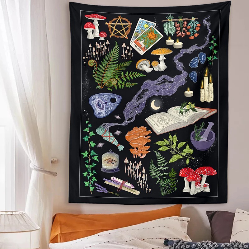 Tapiz de seta psicodélica para - Embroidery Wall Art reseña y precio