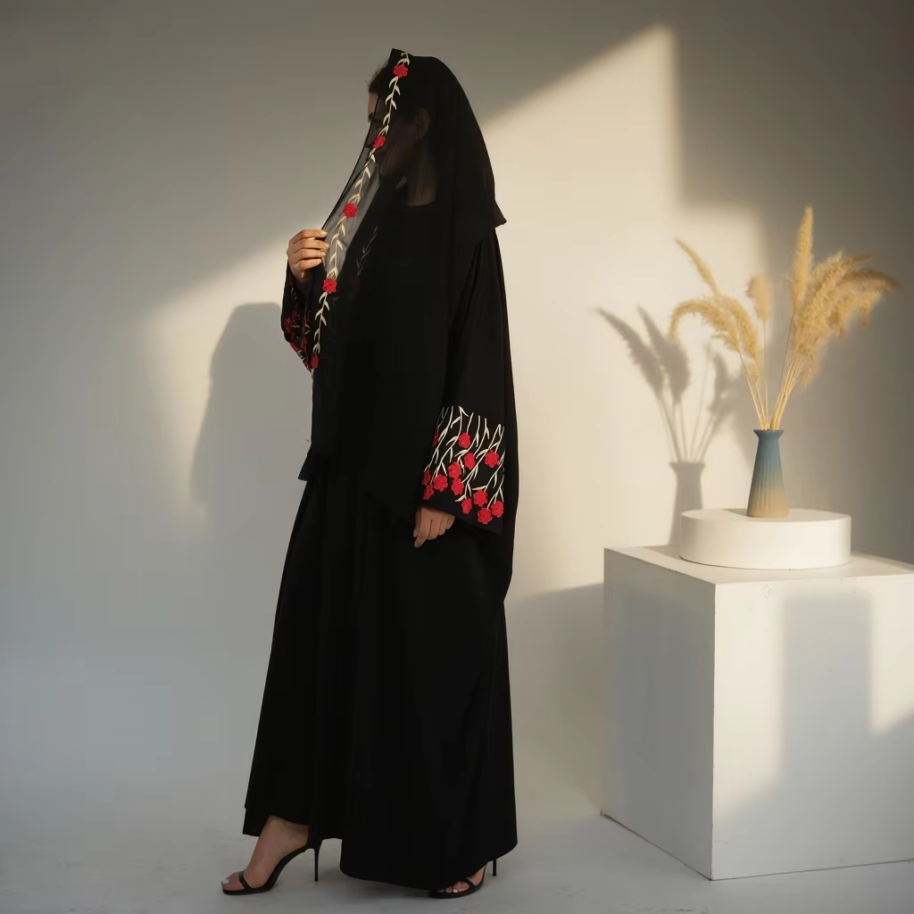 Abaya abierta de Dubái, vestid - Embroidery Kebaya reseña y precio