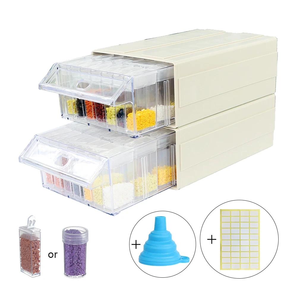 Caja de Almacenamiento de Plás - Embroidery Painting reseña y precio