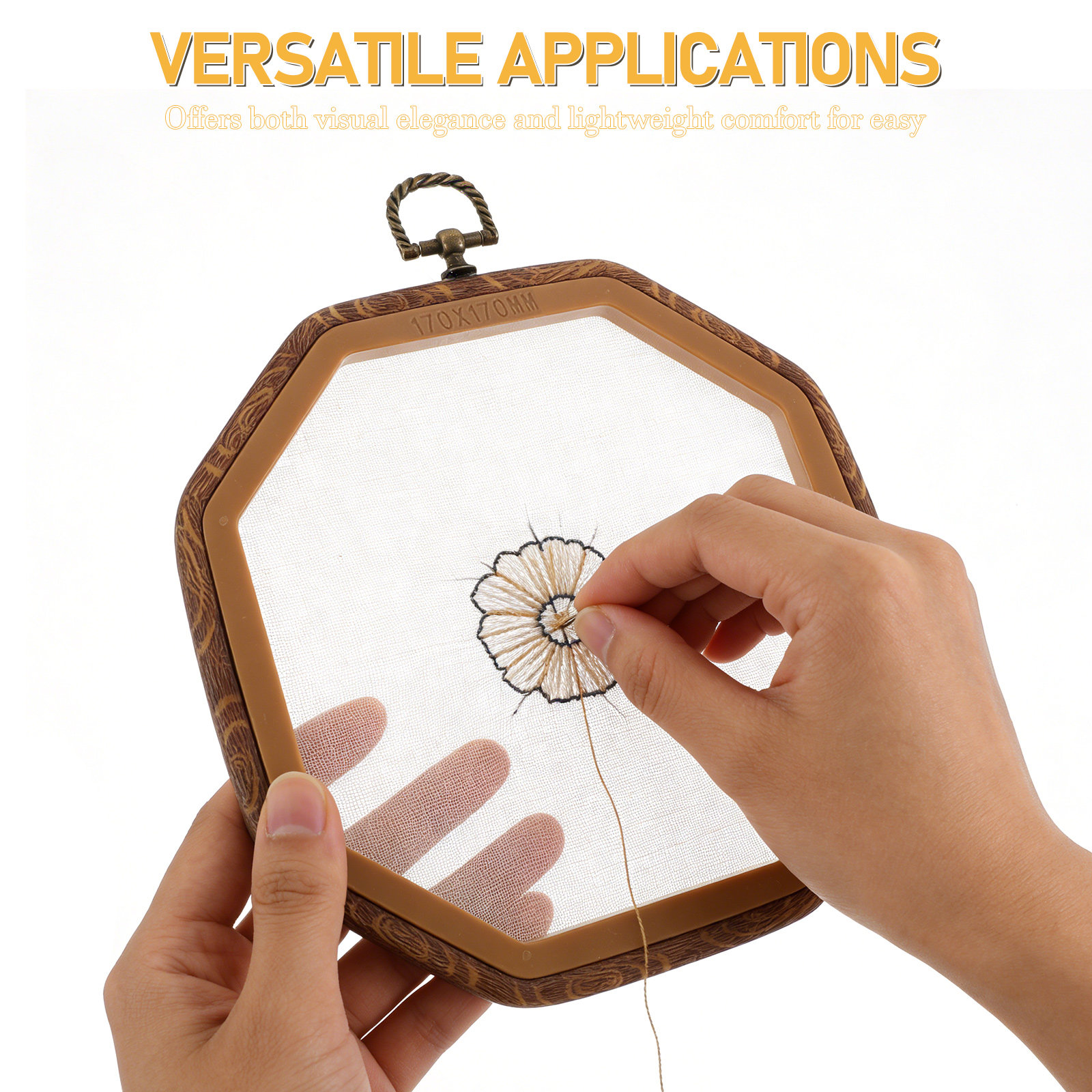 6 aros octogonales para bordad - Embroidery Ring Sizes reseña y precio