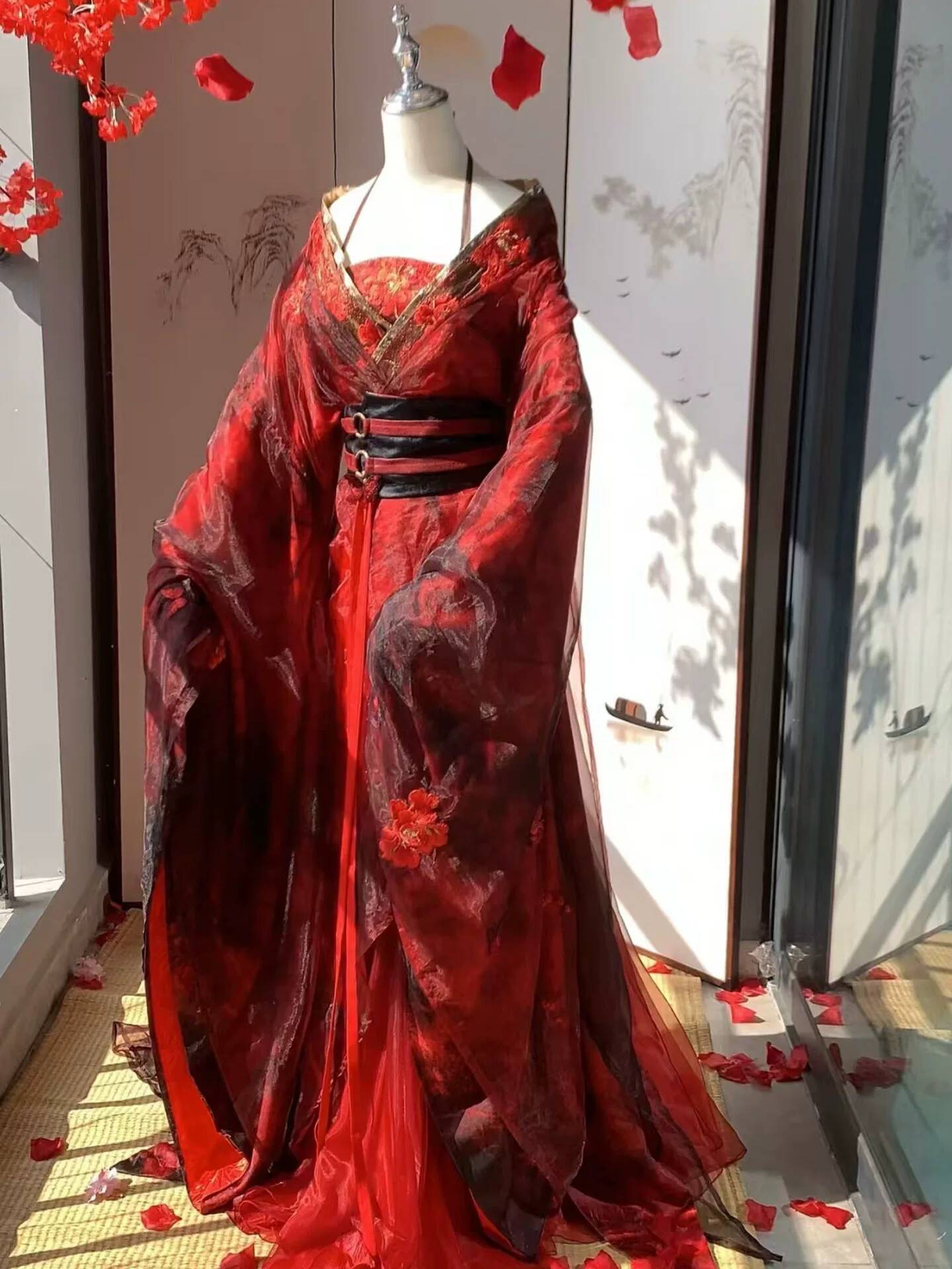 Nuevo Hanfu Rojo Datura para M - Embroidery Cotton reseña y precio