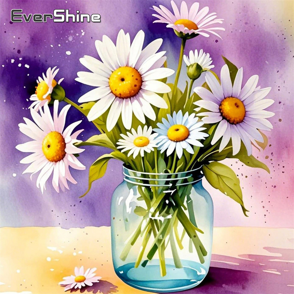 Evershine Kit de Bordado de Di - Embroidery Daisy Flower reseña y precio