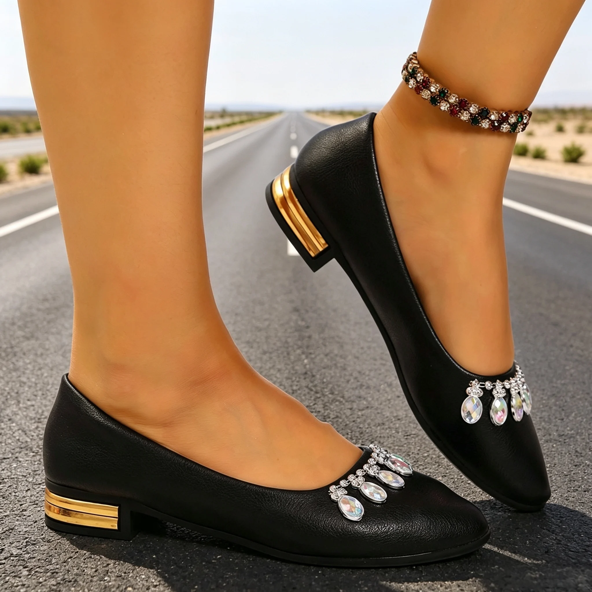 Zapatos Planos de Mujer con Pu - Embroidery Flat Shoes reseña y precio