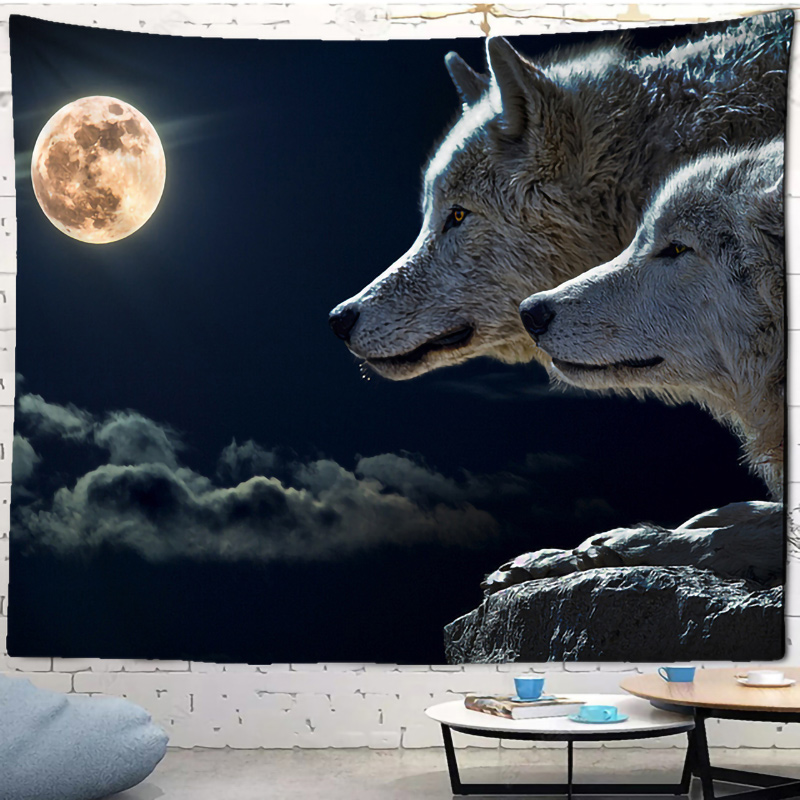 Tapiz de lobo de fantasía para - Embroidery Wall Art reseña y precio