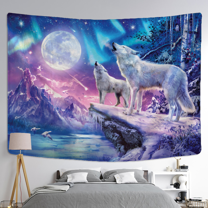Tapiz de lobo de fantasía para - Embroidery Wall Art reseña y precio