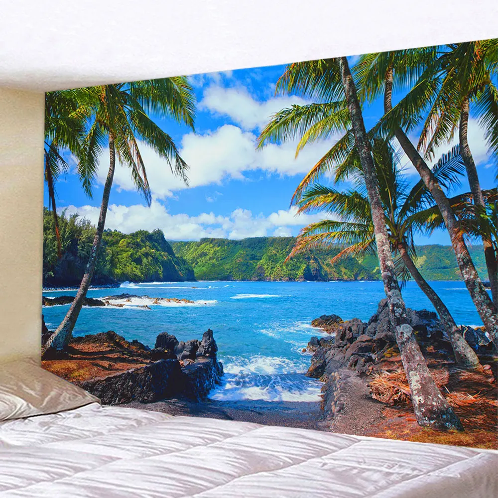 Tapiz de paisaje de árbol de c - Embroidery Wall Art reseña y precio