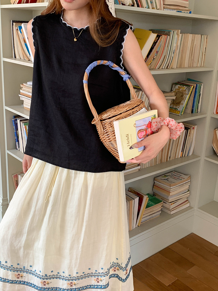 Chaleco sin mangas de encaje b - Embroidery Vest reseña y precio