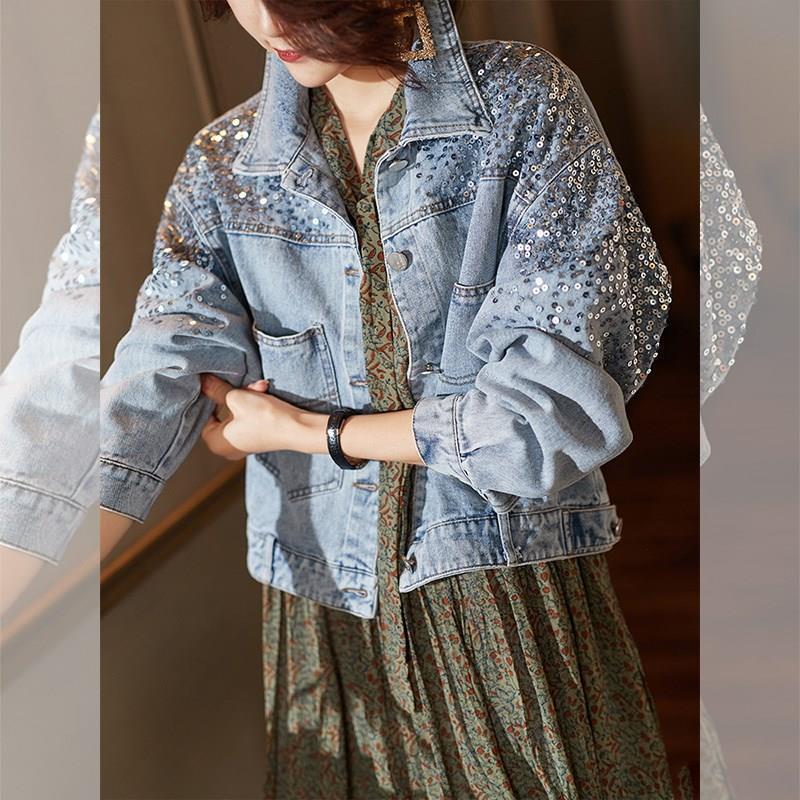 Chaqueta vaquera Bling para mu - Embroidery Vest reseña y precio