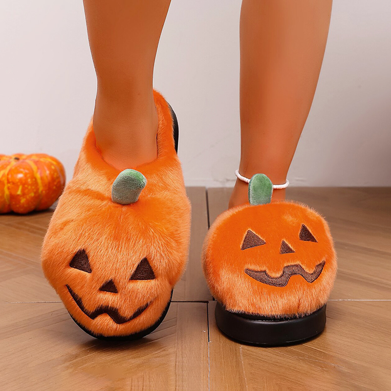 Pantuflas de Calabaza 3D para  - Embroidery Flat Shoes reseña y precio