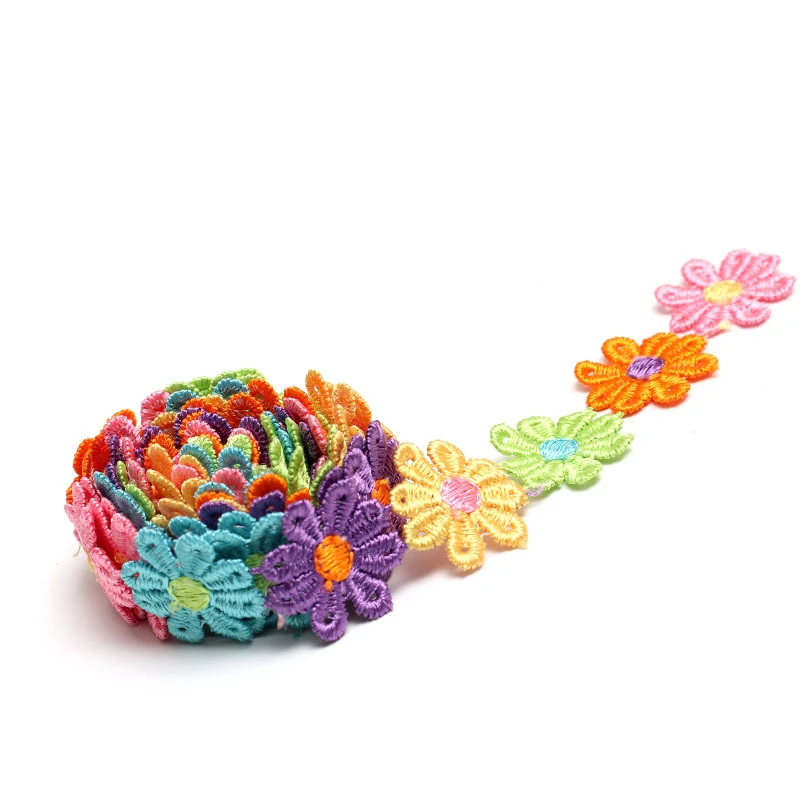 15 yardas coloridas Margarita  - Embroidery Daisy Flower reseña y precio