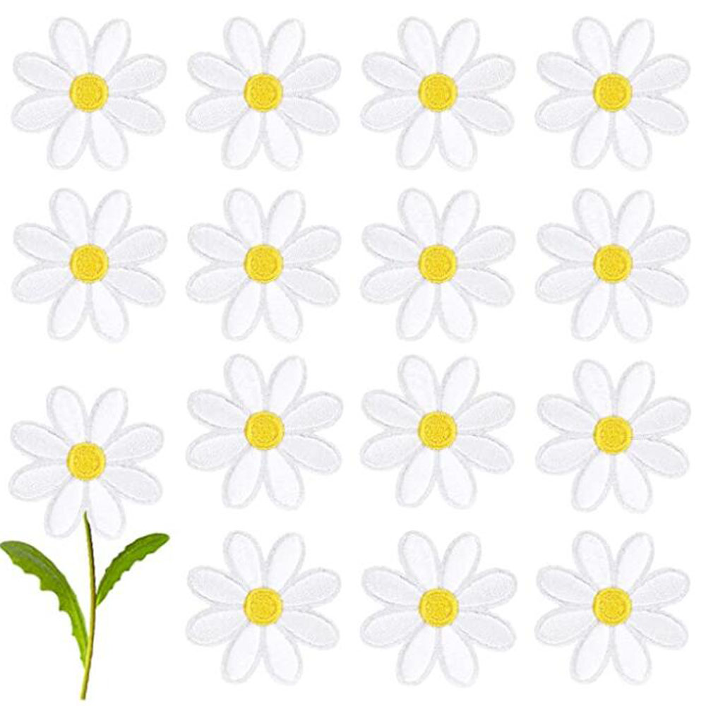 10 Parches Termoadhesivos de F - Embroidery Daisy Flower reseña y precio