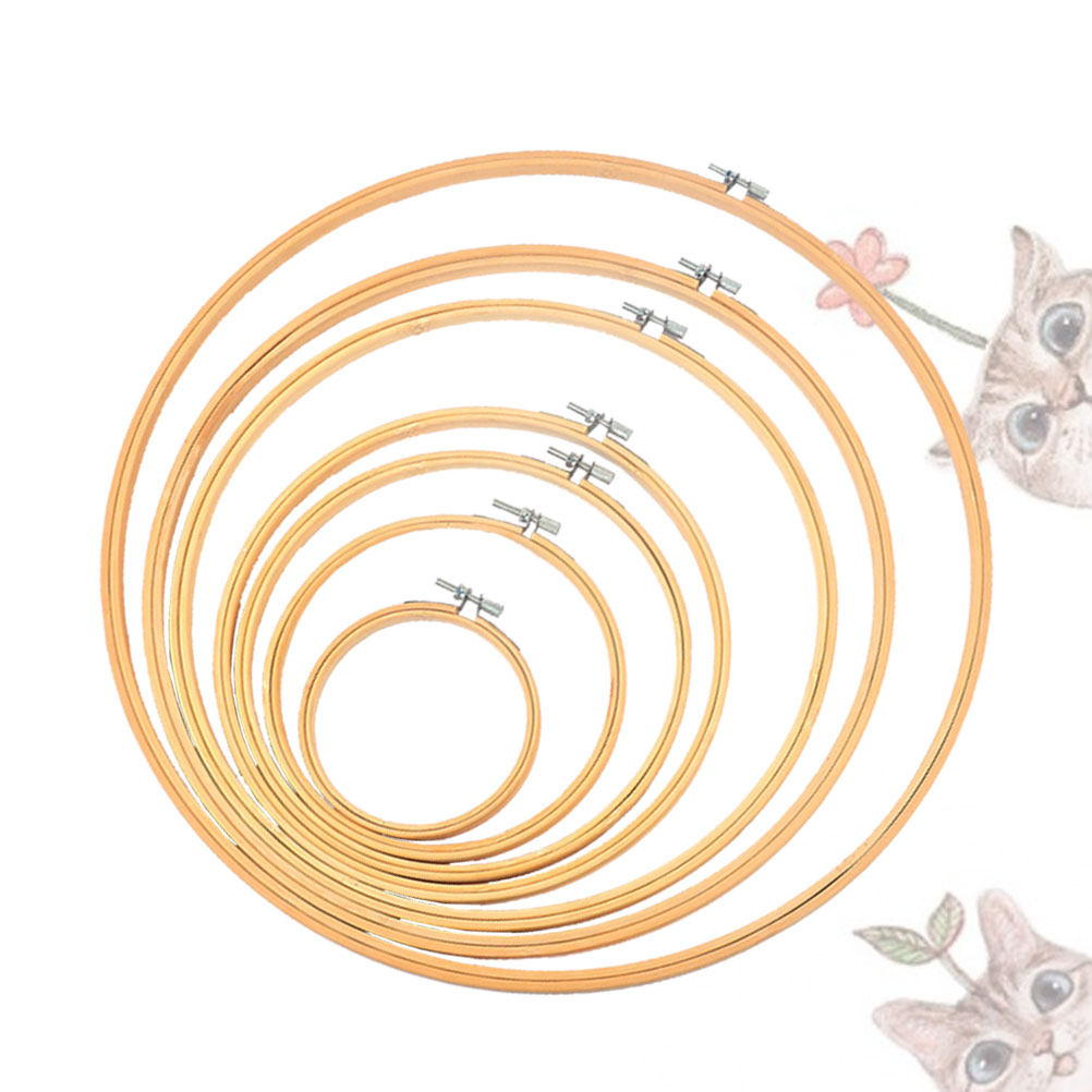6 aros de bambú ecológicos par - Embroidery Ring Sizes reseña y precio