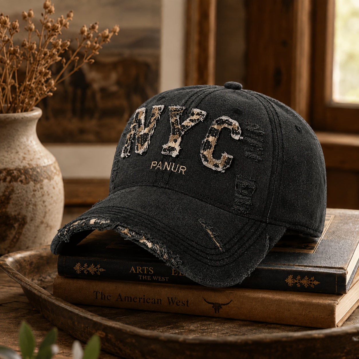 Gorra de estilo retro con bord - Embroidery Nyc reseña y precio